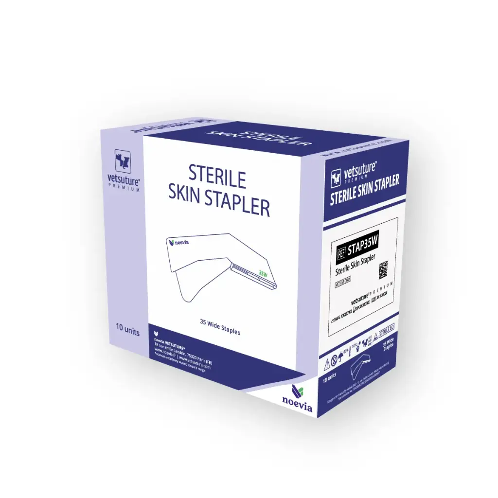 vetsuture® Sterile Skin Stapler (35W, Large, 10 pieces)
